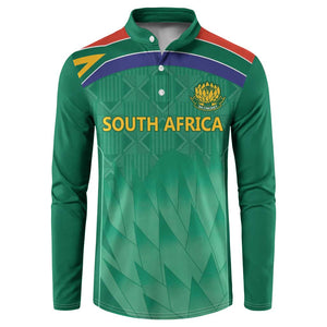 South Africa Cricket Custom Button Sweatshirt African King Proteas Green