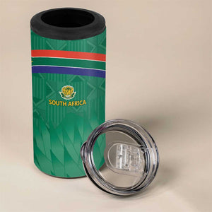 South Africa Cricket Custom 4 in 1 Can Cooler Tumbler African King Proteas Green