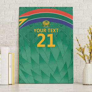 South Africa Cricket Custom Canvas Wall Art African King Proteas Green