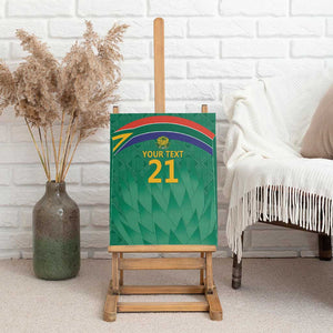 South Africa Cricket Custom Canvas Wall Art African King Proteas Green