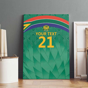 South Africa Cricket Custom Canvas Wall Art African King Proteas Green