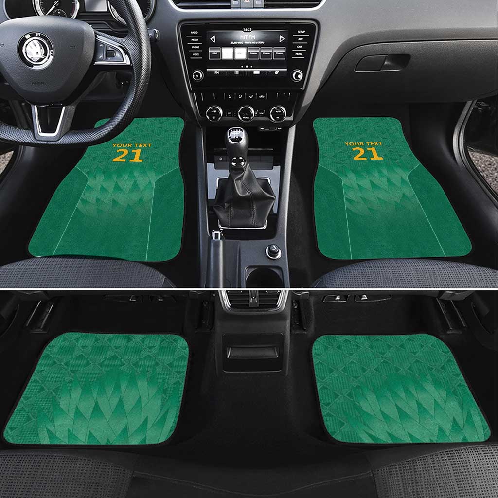 South Africa Cricket Custom Car Mats African King Proteas Green