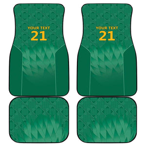 South Africa Cricket Custom Car Mats African King Proteas Green