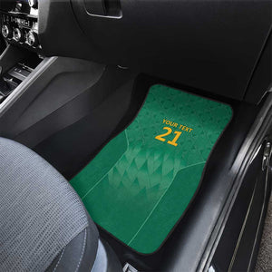 South Africa Cricket Custom Car Mats African King Proteas Green