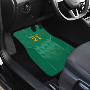 South Africa Cricket Custom Car Mats African King Proteas Green