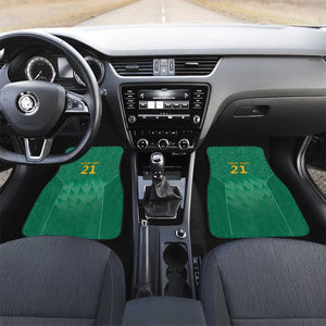 South Africa Cricket Custom Car Mats African King Proteas Green