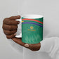 South Africa Cricket Custom Ceramic Mug African King Proteas Green