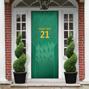 South Africa Cricket Custom Door Cover African King Proteas Green
