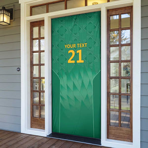South Africa Cricket Custom Door Cover African King Proteas Green