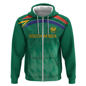 South Africa Cricket Custom Hoodie African King Proteas Green