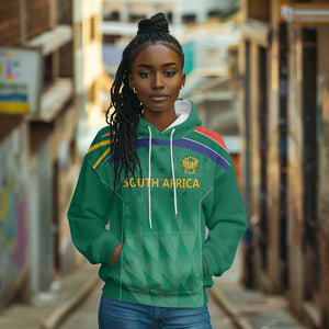 South Africa Cricket Custom Hoodie African King Proteas Green