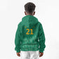 South Africa Cricket Custom Kid Hoodie African King Proteas Green