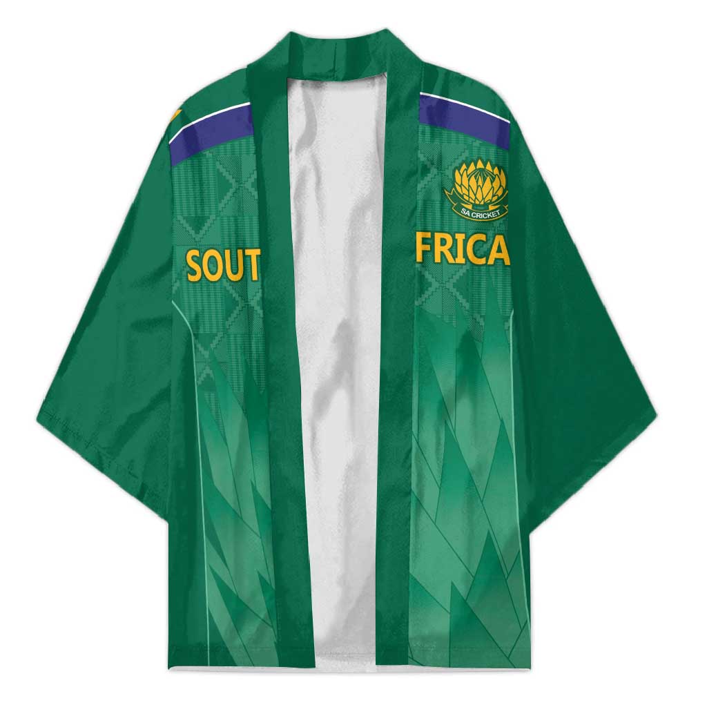 South Africa Cricket Custom Kimono African King Proteas Green