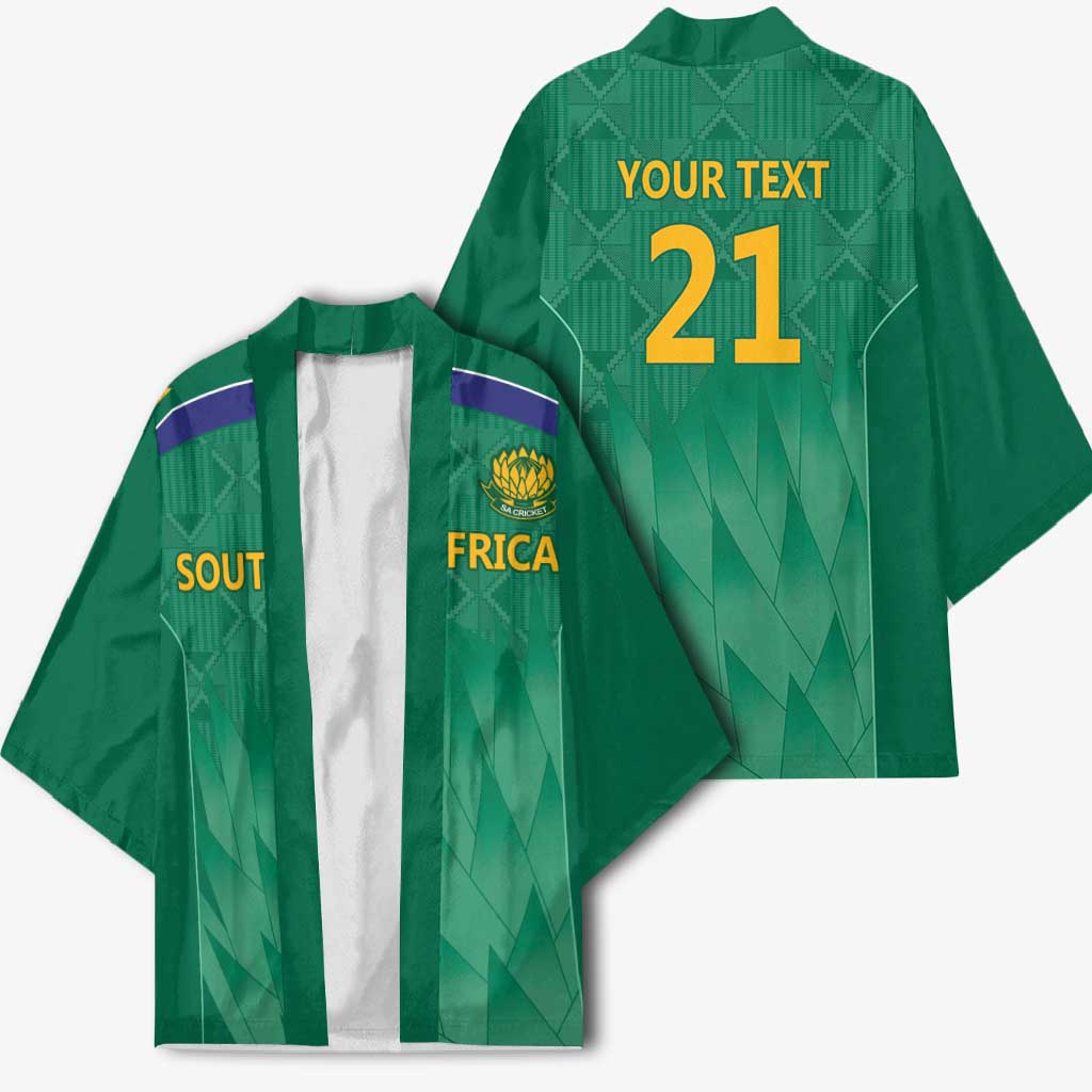 South Africa Cricket Custom Kimono African King Proteas Green