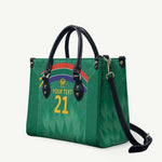 South Africa Cricket Custom Leather Bag African King Proteas Green