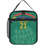 South Africa Cricket Custom Lunch Bag African King Proteas Green
