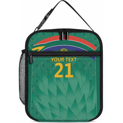South Africa Cricket Custom Lunch Bag African King Proteas Green