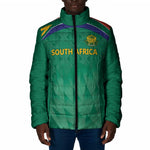 South Africa Cricket Custom Padded Jacket African King Proteas Green
