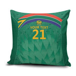 South Africa Cricket Custom Pillow Cover African King Proteas Green