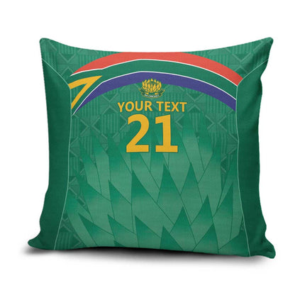 South Africa Cricket Custom Pillow Cover African King Proteas Green