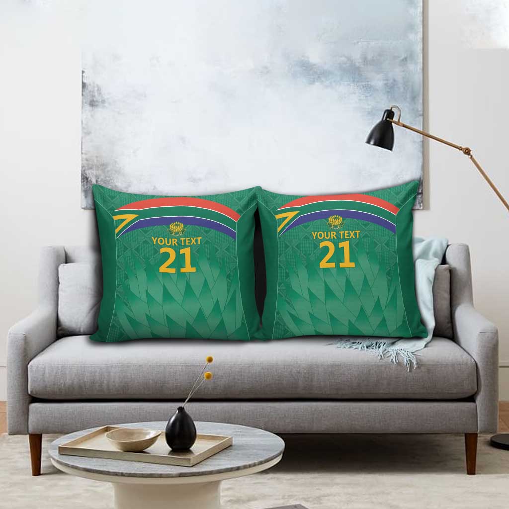 South Africa Cricket Custom Pillow Cover African King Proteas Green