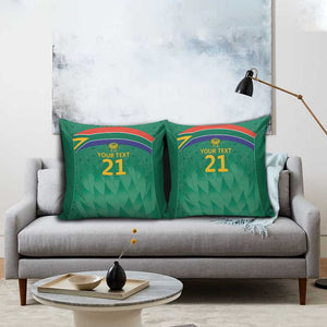 South Africa Cricket Custom Pillow Cover African King Proteas Green