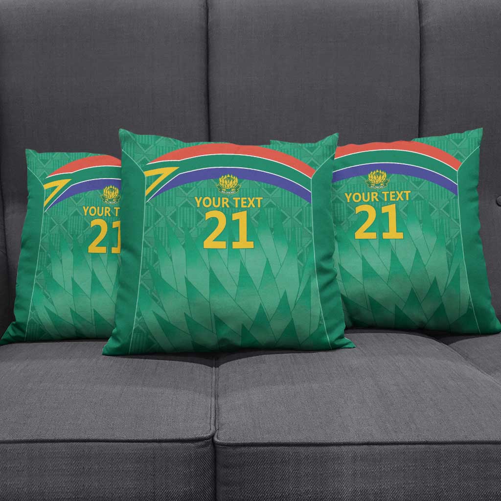 South Africa Cricket Custom Pillow Cover African King Proteas Green