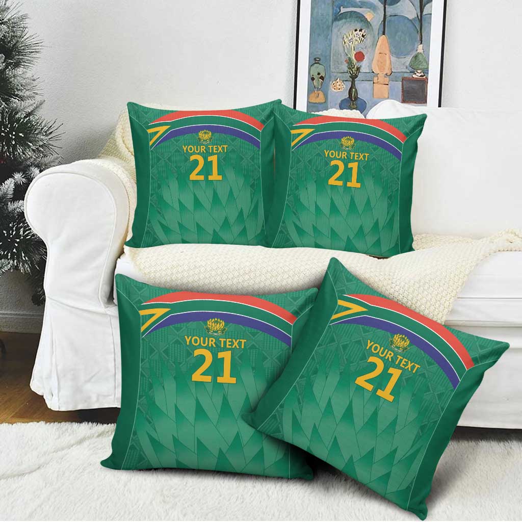 South Africa Cricket Custom Pillow Cover African King Proteas Green