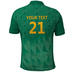 South Africa Cricket Custom Polo Shirt African King Proteas Green