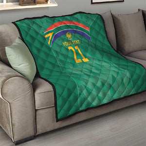 South Africa Cricket Custom Quilt African King Proteas Green