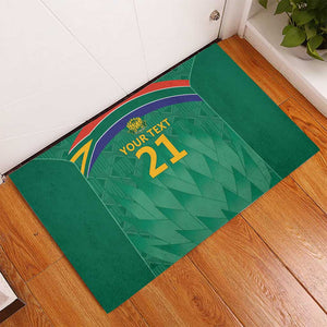 South Africa Cricket Custom Rubber Doormat African King Proteas Green