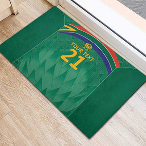 South Africa Cricket Custom Rubber Doormat African King Proteas Green