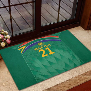 South Africa Cricket Custom Rubber Doormat African King Proteas Green