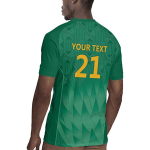 South Africa Cricket Custom Rugby Jersey African King Proteas Green