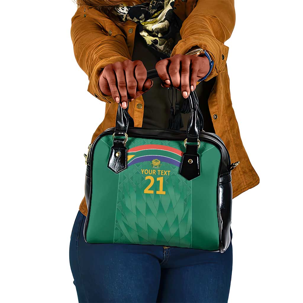 South Africa Cricket Custom Shoulder Handbag African King Proteas Green