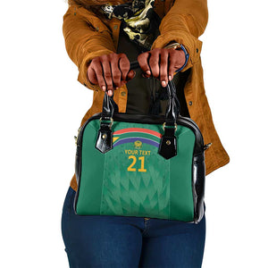 South Africa Cricket Custom Shoulder Handbag African King Proteas Green