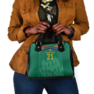 South Africa Cricket Custom Shoulder Handbag African King Proteas Green