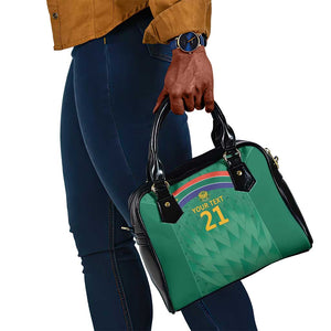 South Africa Cricket Custom Shoulder Handbag African King Proteas Green