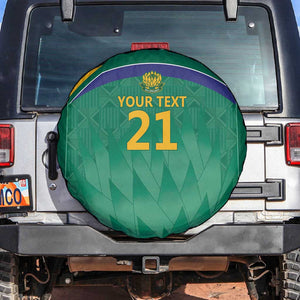 South Africa Cricket Custom Spare Tire Cover African King Proteas Green