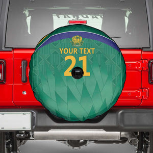 South Africa Cricket Custom Spare Tire Cover African King Proteas Green