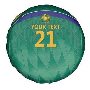 South Africa Cricket Custom Spare Tire Cover African King Proteas Green