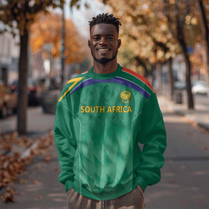 South Africa Cricket Custom Sweatshirt African King Proteas Green