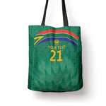 South Africa Cricket Custom Tote Bag African King Proteas Green
