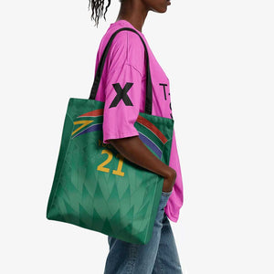 South Africa Cricket Custom Tote Bag African King Proteas Green