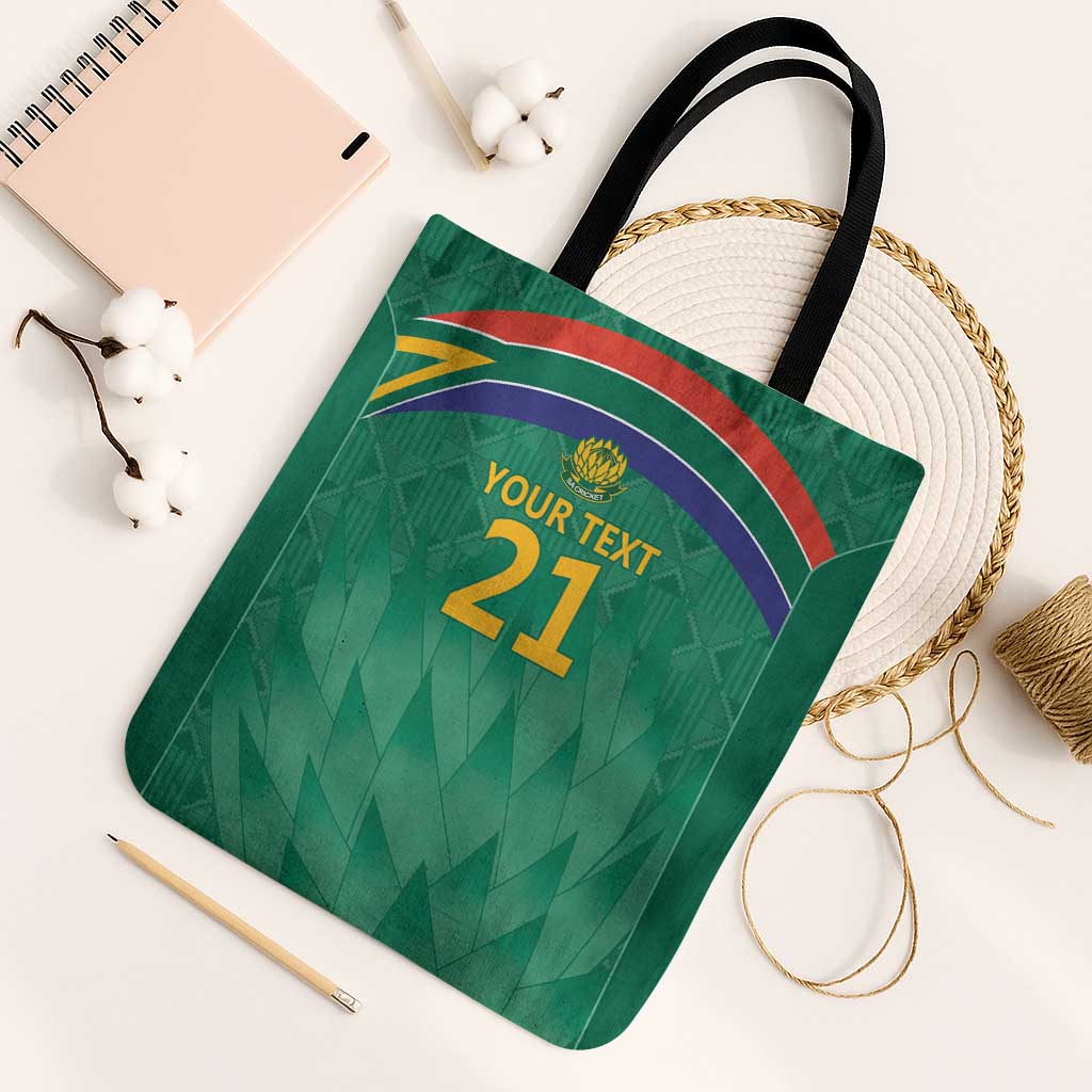South Africa Cricket Custom Tote Bag African King Proteas Green