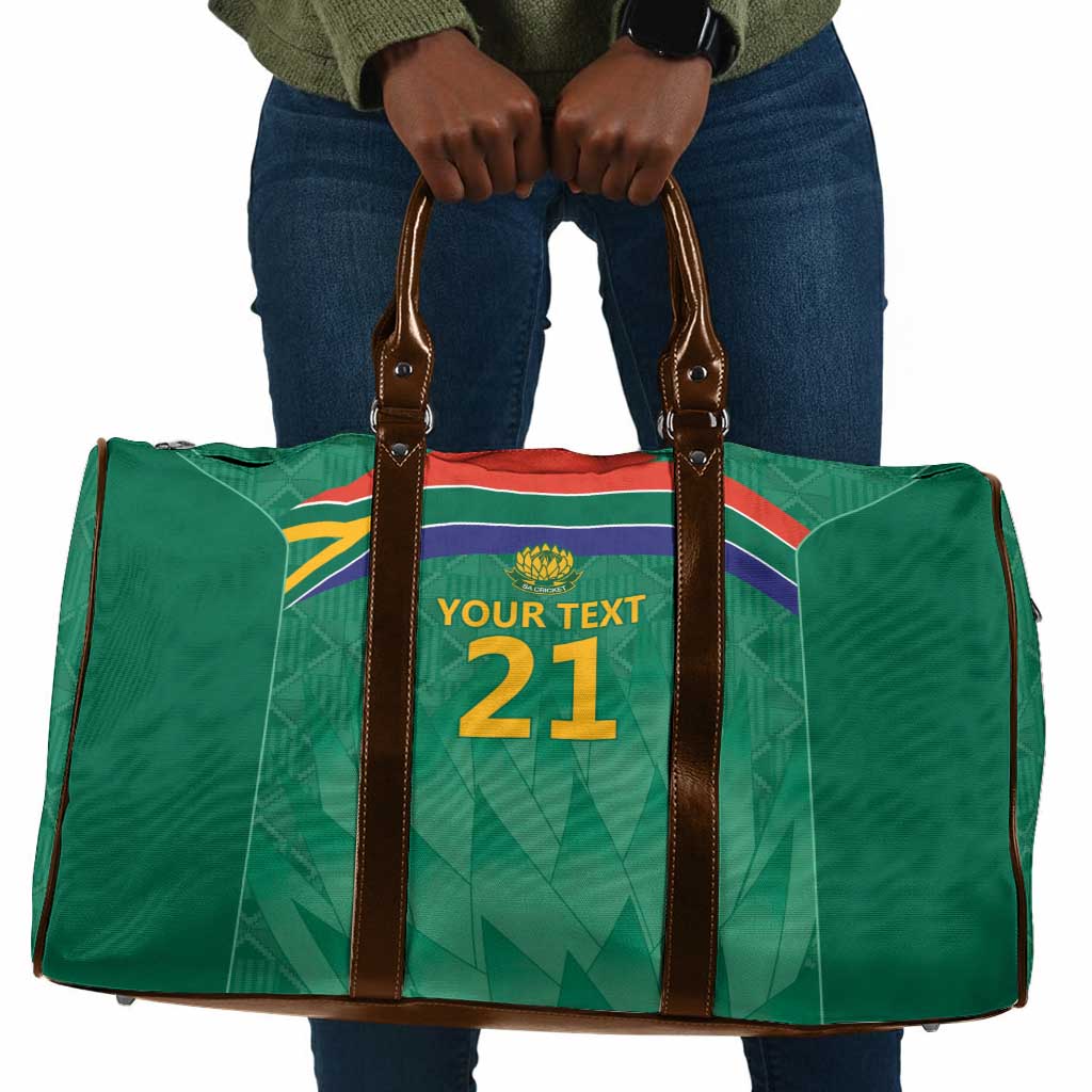 South Africa Cricket Custom Travel Bag African King Proteas Green