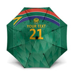 South Africa Cricket Custom Umbrella African King Proteas Green