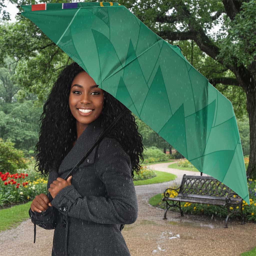 South Africa Cricket Custom Umbrella African King Proteas Green