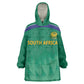 South Africa Cricket Custom Wearable Blanket Hoodie African King Proteas Green