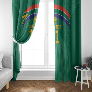 South Africa Cricket Custom Window Curtain African King Proteas Green